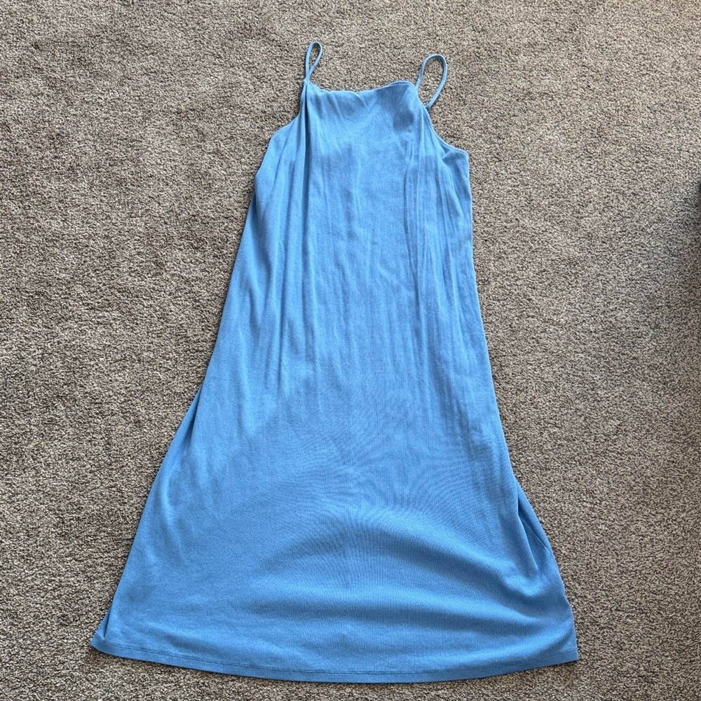 Old Navy Light Blue Midi Slip Dress